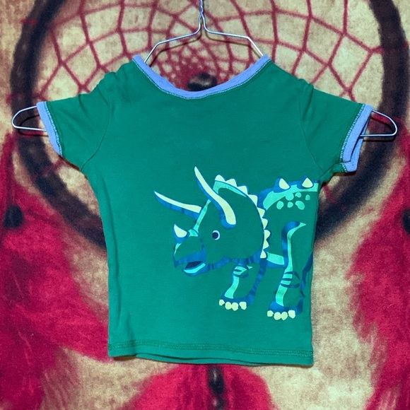 ONLY BOYS-green cotton ‘TRICERATOPS’ graphic print SNUG-FIT short sleeve t-shirt - Picture 1 of 10